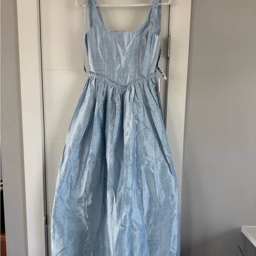 MARIE DRESS IN POWDER BLUE - Picture 7 of 11